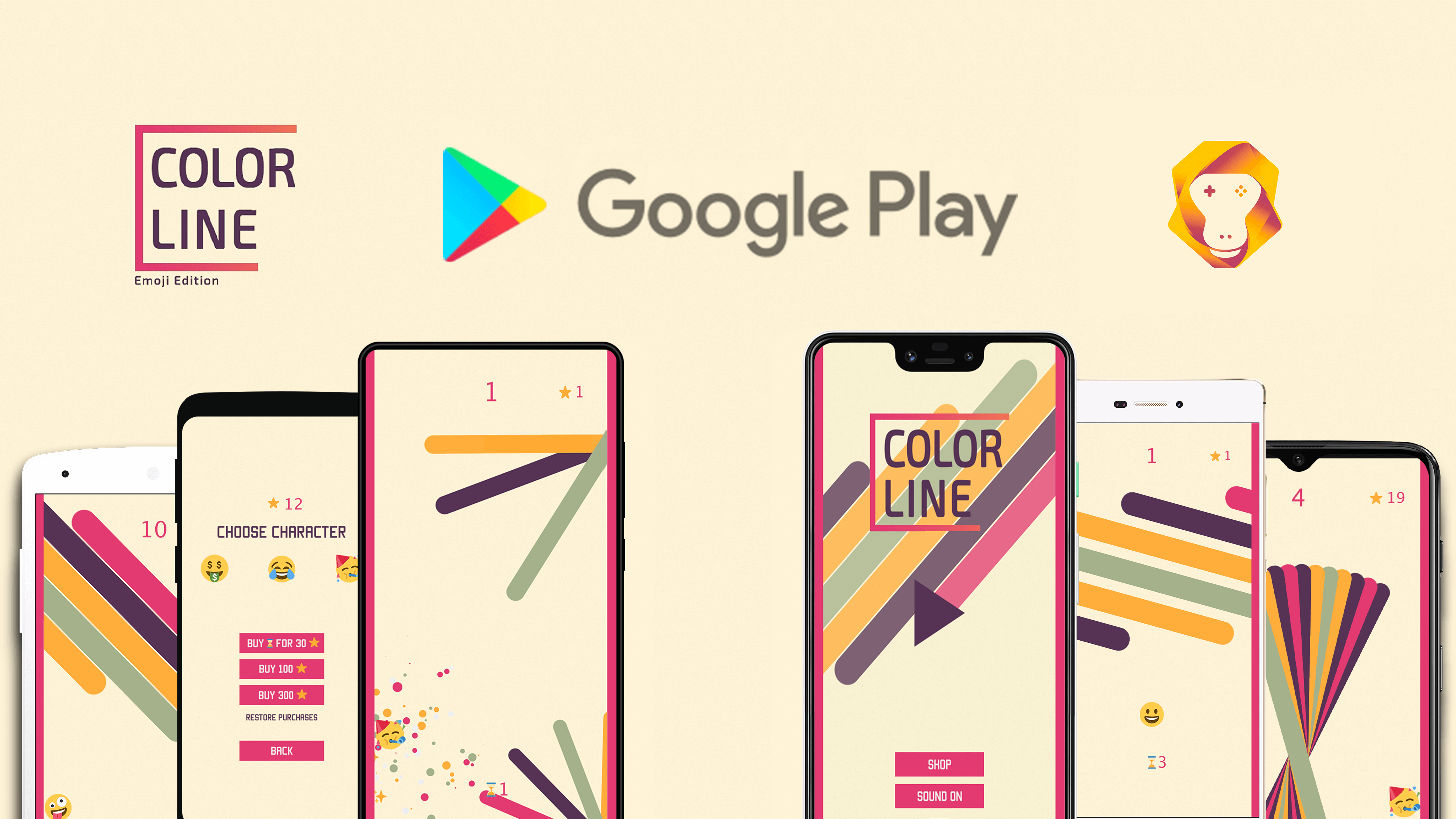 Color Line Tap – Cool Emoji Edition