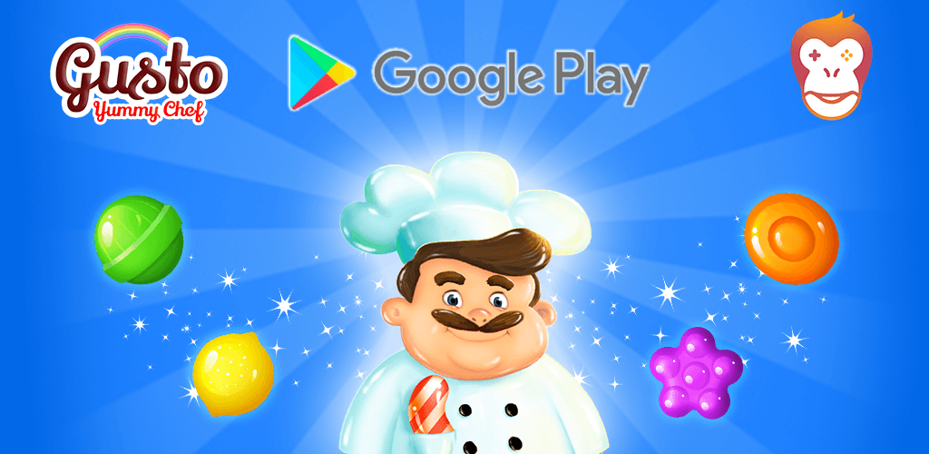 Gusto Yummy Chef - Match 3 Fruit Candy Puzzle Game