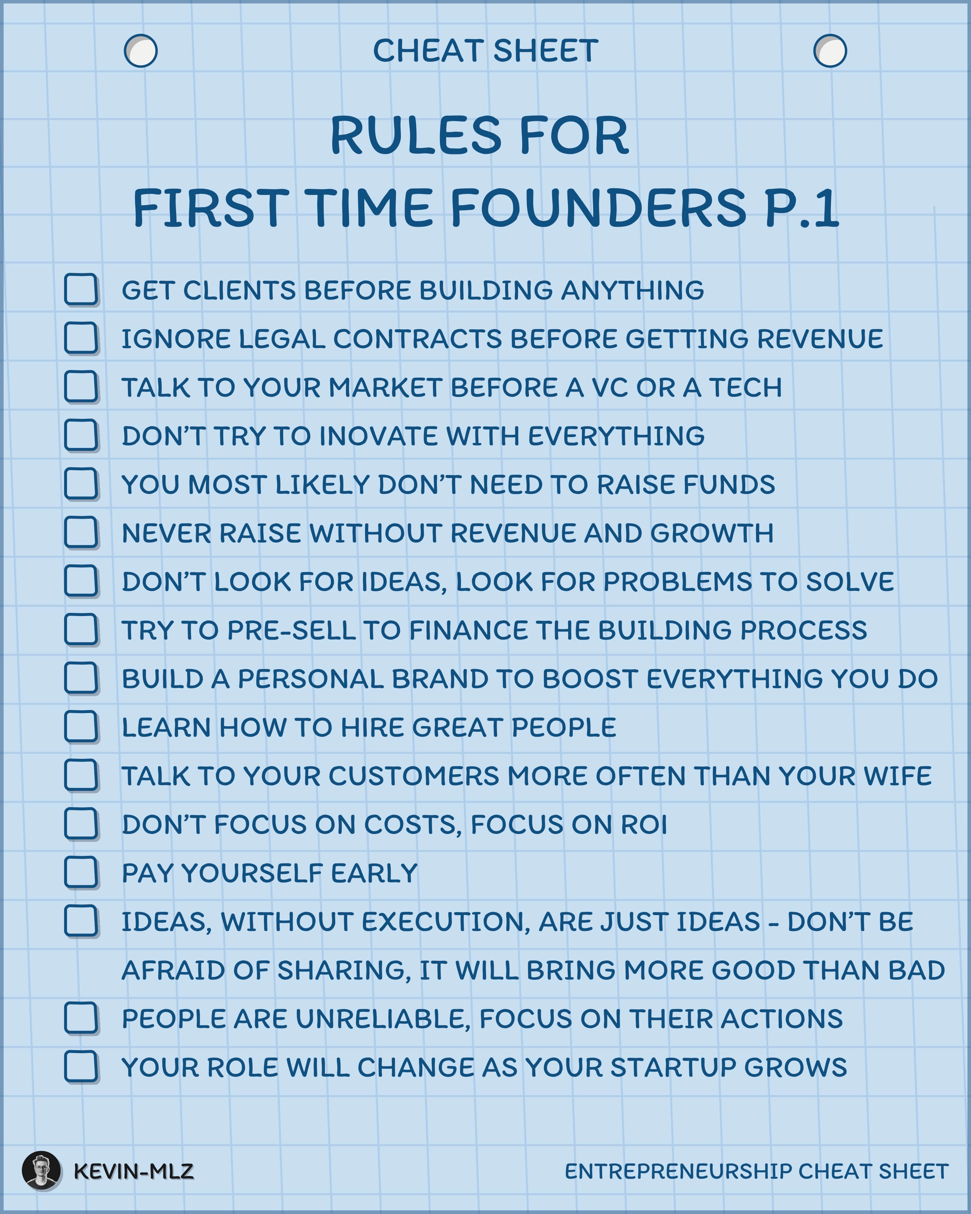 Rules for first time founders 1