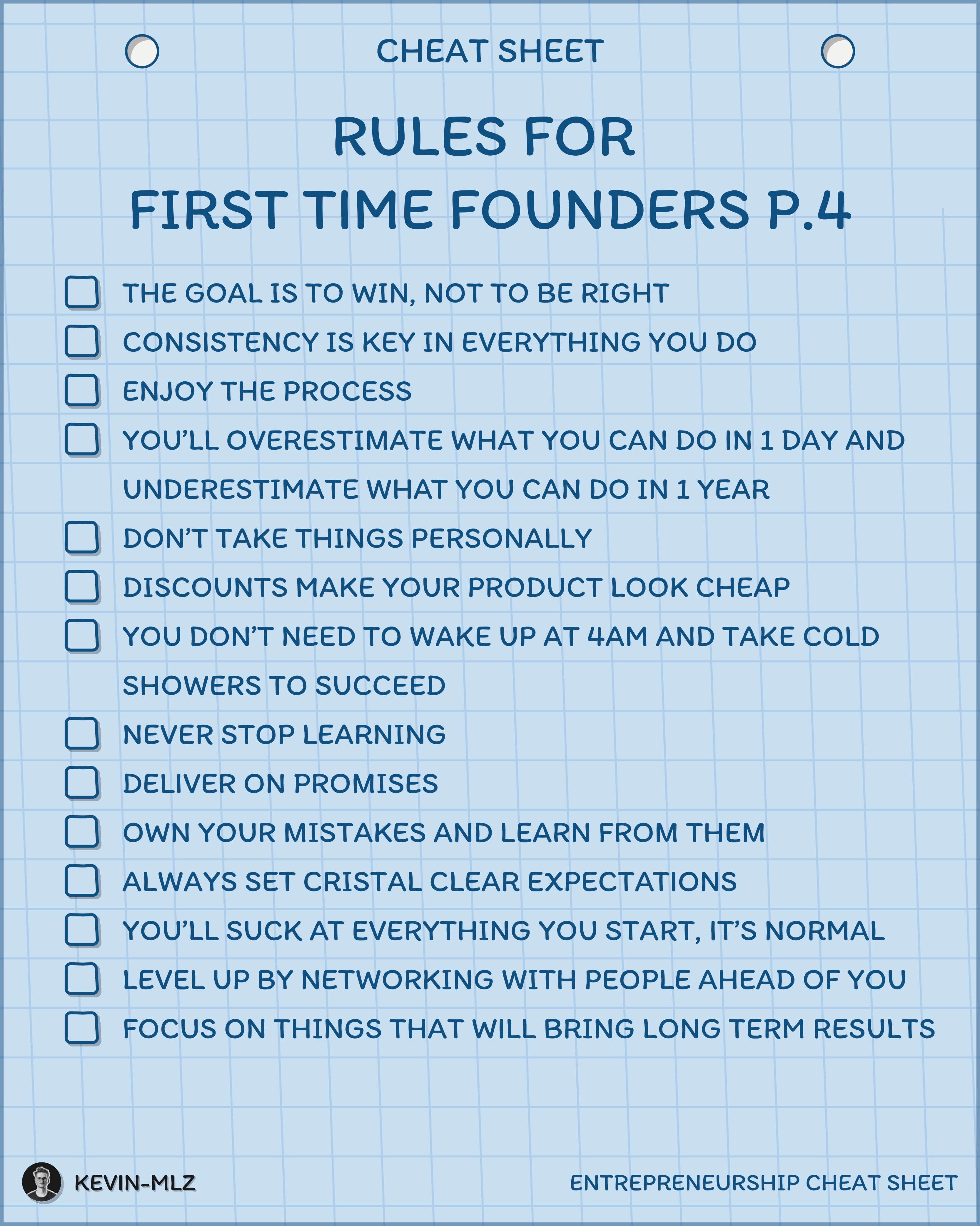 Rules for first time founders 4